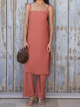 Load image into Gallery viewer, Casual Sling Sleeveless Solid Color Strap Two-Piece Suit
