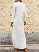 Load image into Gallery viewer, Printed Long-Sleeved Split Dress