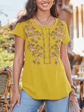 Load image into Gallery viewer, Bohemian Retro Romantic Idyllic Floral Top