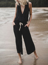 Load image into Gallery viewer, V-neck Loose Casual Jumpsuit