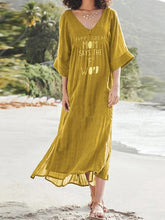 Load image into Gallery viewer, Printed V-Neck Dress