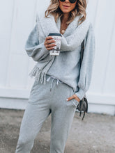 Load image into Gallery viewer, Casual Loose V Neck Blouse Pants Knit Suit