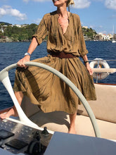 Load image into Gallery viewer, Solid Color Casual V-Neck Dress