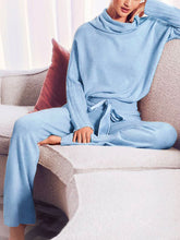 Load image into Gallery viewer, Casual Simple High Neck Long Sleeve Top Pants Knit Suit