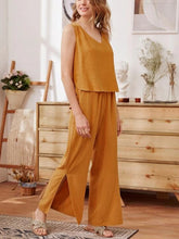 Load image into Gallery viewer, V-neck Solid Color Loose Suit