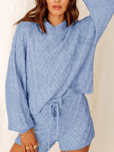 Load image into Gallery viewer, Casual Loose Loungewear Top Shorts Knitted Suit