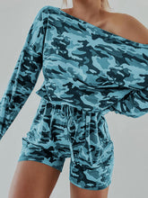 Load image into Gallery viewer, Camouflage Print One Shoulder Romper