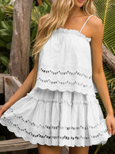 Load image into Gallery viewer, Solid Color Cute Ruffled Loose Slip Dress for Summer