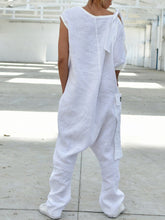 Load image into Gallery viewer, Casual Loose Round Neck Short Sleeve Jumpsuit