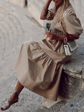 Load image into Gallery viewer, Casual Mid-length Sleeved Thin Maxi Dress