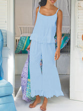 Load image into Gallery viewer, Simple Casual Loose Sling Tops And Pants Set