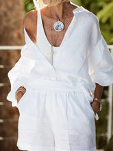 Load image into Gallery viewer, Fashion Casual Loose Vest Top Shorts Shirt Three-Piece Suit