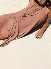 Load image into Gallery viewer, Design Sleeveless Slim Pleated Round Neck Casual Dress