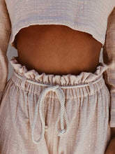 Load image into Gallery viewer, Long Sleeve Top High Waist Casual Shorts Women's Suit