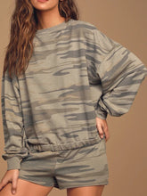 Load image into Gallery viewer, Casual Loose Camouflage Printed Two-piece Suit