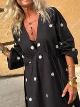 Load image into Gallery viewer, Fashion Print V-neck Casual Dress