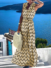 Load image into Gallery viewer, Casual Print Sleeveless Maxi Dress