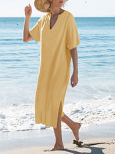 Load image into Gallery viewer, V-Neck Solid Color Dress