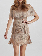 Load image into Gallery viewer, Sexy Fringed Hollow Party Dress