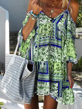 Load image into Gallery viewer, Print Off Shoulder Dress