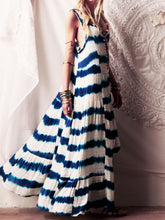 Load image into Gallery viewer, V-neck Sleeveless Tie-dye Casual Maxi Dress