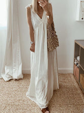 Load image into Gallery viewer, Casual Loose Solid Color Sleeveless V-neck Dress