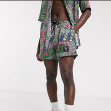 Load image into Gallery viewer, Men'S Summer Colorblock Striped Loose Suit