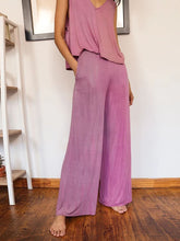 Load image into Gallery viewer, Simple Casual Loose V Neck Top Pants Set