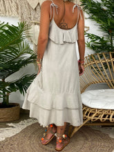 Load image into Gallery viewer, Casual Cotton Dress with Suspenders