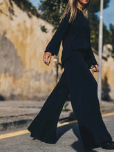 Load image into Gallery viewer, Fashionable Casual Loose Shirt Pants Knitted Suit