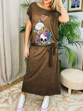 Load image into Gallery viewer, Casual Loose Skull Print Dress