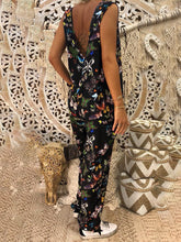 Load image into Gallery viewer, Fashion All-match Printed V-neck Jumpsuit