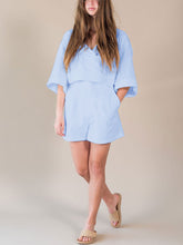 Load image into Gallery viewer, Simple Casual Loose V Neck Top Shorts Set