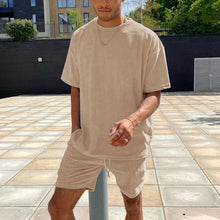 Load image into Gallery viewer, Men'S Casual Light Blue Velvet Suit