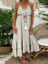 Load image into Gallery viewer, Casual Cotton Dress with Suspenders