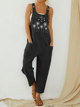 Load image into Gallery viewer, Simple Casual Loose Dandelion Printed Jumpsuit