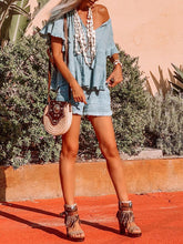 Load image into Gallery viewer, Solid Color V-Neck Short Sleeve Suit