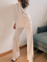 Load image into Gallery viewer, High Neck Slit Sweater Loose Trousers Set for Women