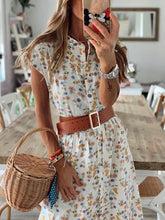Load image into Gallery viewer, Casual Fashion Small Floral Shirt Dress