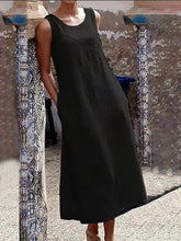 Load image into Gallery viewer, Round Neck Trousers Sleeveless Dress