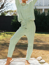 Load image into Gallery viewer, Casual Loose Round Neck Long Sleeve Top Pants Knitted Suit