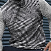 Load image into Gallery viewer, Men's Fashion Casual Plaid Turtleneck Long Sleeve T-Shirt