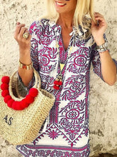 Load image into Gallery viewer, Plus Size Dresses Boho Holiday Tribal Dresses