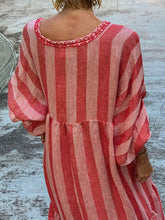 Load image into Gallery viewer, Square Neck Stripe Print Dress