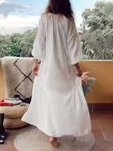 Load image into Gallery viewer, Fashionable Solid Color V-neck Casual Dress