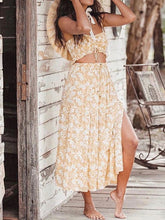 Load image into Gallery viewer, Fashion Print Strapless Sleeveless Two-piece Suit