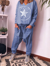 Load image into Gallery viewer, Long Sleeve V-neck Printed Loose Women's Suit