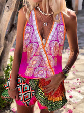 Load image into Gallery viewer, V-Neck Sleeveless Bohemian Print Dress