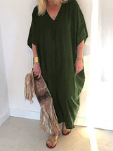 Load image into Gallery viewer, V Short-Sleeved Casual Dress