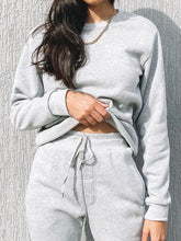 Load image into Gallery viewer, Casual Loose Solid Color Round Neck Two-piece Suit